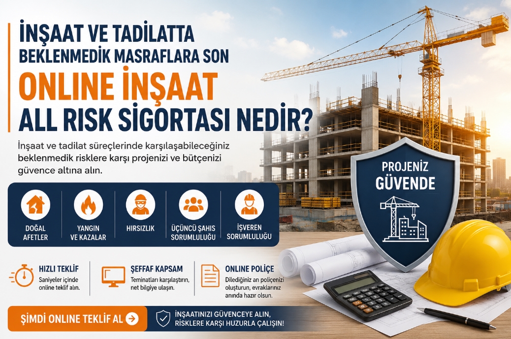 İnşaat ve Tadilatta Beklenmedik Masraflara Son Online İnşaat All Risk Sigortası Nedir